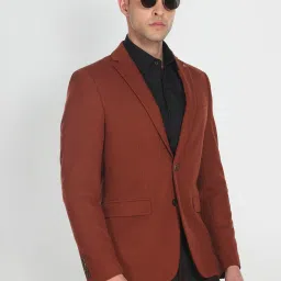 Men Self Design Single Breasted Formal Blazer-image-54
