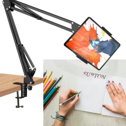 subton Photography Mobile & Tablet Holder Tripod Camera Stand with 360 Rotation for Overhead Video shooting,Cooking Videos,Online Claases YouTube Short Videos etc Compatible with All Mobile Phones & Tablets Tripod, Monopod, Tripod Clamp, Tripod Bracket, Tripod Ball Head-41