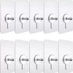 (Pack of 10) Nail Free Wall Screw Adhesive Non-Trace No Drilling Hook 10-40