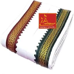 ACHLESHWAR Pure Cotton Best Quality Gamcha/Patka White Men Dhoti-image-73