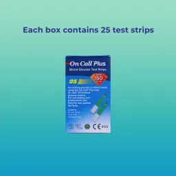 On Call Glucometer Test Strips Combo (50T + 25T) Combo Pack | 75 Glucometer Strips image 2