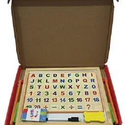 gr8india 2 in 1 Double Sided Writing Board Slate with Magnetic Alphabets Number image 5