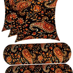 Microfibre Floral Bolster Pack of 5-image-48