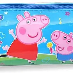 striders Charming Peppa Pig Round Zipper Pouch for Kids Compact, Multi-Purpose Bag Peppa Pig Cartoon Art Art Wood Pencil Box-picture-29