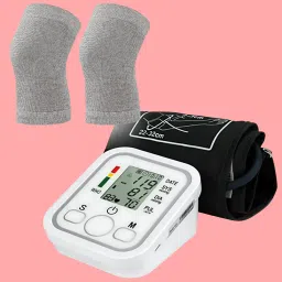 Balson Combo Pack: AK-555 Digital Blood Pressure Monitor with Voice Guidance & KNECAP-101 Knee Cap for Joint Support I Bp Monitor-13