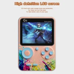 markif G5 Handheld Built-in 500 Retro Video Game Console pink Color as per Availability 8 GB with MARIO, CONTRA, MANY MORE image 4