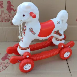 oh baby PLASTIC CHETAK HORSE WITH ROCKING FUNCTION AND RUNNING RIDE ON 32012520 Tricycle image 2