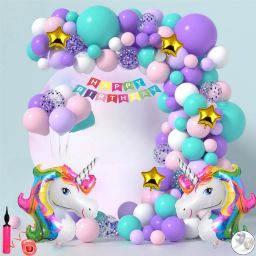 Adorable Large Unicorn Theme Birthday Decoration Celebration Kit - For Kids-image-24