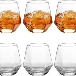 (Pack of 6) Drinking Bourbon, Whisky, Scotch, Cocktails, Cognac Glass Set Water/Juice Glass-image-56