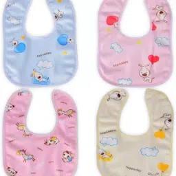 Pack of 4 Waterproof Baby Bibs with Food Soft and Comfortable-19