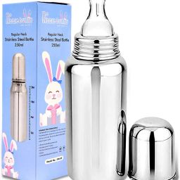 Baby Milk Feeding Stainless Steel Bottle Safe Silicone Mesh 250 ml Bottle-12