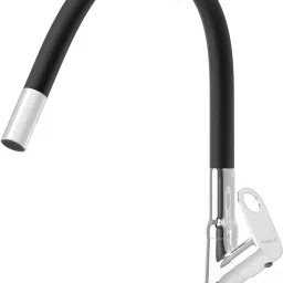 ORNAMIX Flexible Swan Neck Black With 360 degree swivel spout For Kitchen Sink Wash Basin Pillar Tap Faucet-image-54