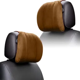 Brown Cotton Car Pillow Cushion for Tata, Kia, MG, Maruti Suzuki, Honda, Hyundai, Mahindra, Renault, Toyota, Volkswagen-image-63