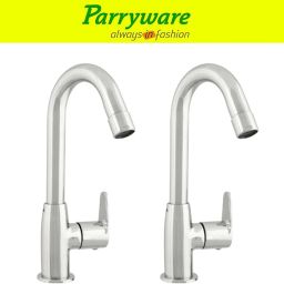 Uno Pillar Tap Swan neck for Wash Basin – Brass Body, set of 2 pic 281 Swan NeckPillar Tap for Wash Basin , Chrome Finish, Single Lever Faucet Pillar Tap Faucet-17