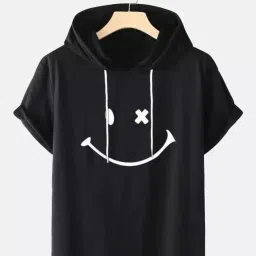 Men Half Sleeve Printed Hooded Sweatshirt-image-75