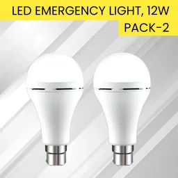 12W Rechargeable Inverter LED Bulb with Upto 4H.Power Cut Lighting Pack of_2H475 4 hrs Bulb Emergency Light-picture-19