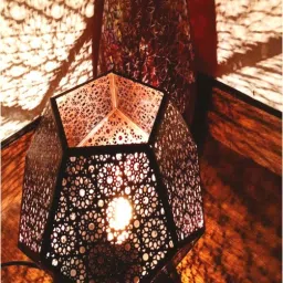 Black Wooden Table Lantern-image-8