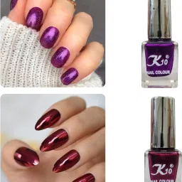 Quick Dry,Chip Resistant, Long Lasting nail paint combo Multi color Purple,Maroon-27
