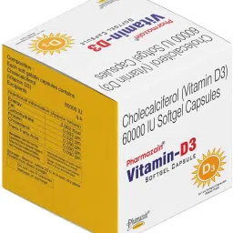 pharmazain life sciences Vitamin D3 60000 IU Capsule for Bone Joint Mental Health & Heart for Men & Women image 5