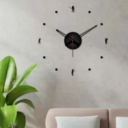 vibecrafts Golf 3D Infinity Black Plastic Wall Clock-picture-45