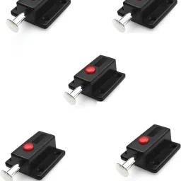 5 PCS Sliding Locks, Automatic Door Bolt with Red Push Button Combination Lock-picture-14