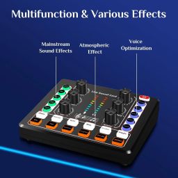 urban infotech Pro Live Sound Card Mixer with Voice Effects & Audio Controls Digital Sound Mixer image 3