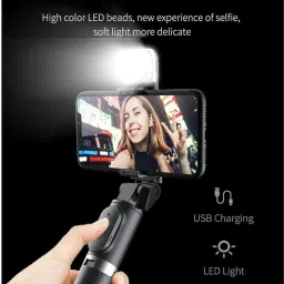 PunnkFunnk R1S 3-in-1 Multifunctional Bluetooth Selfie Stick Tripod | Foldable, Lightweight, with Detachable Remote for iOS & Android Bluetooth Selfie Stick image 2
