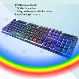 ENTWINO 4 in 1 Gaming Keyboard Mouse Combo With Gaming Headphone + Mousepad Combo Set image 2