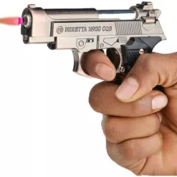 (PACK OF 1) WINDPROOF INTERNATIONAL FIRST QUALITY GUN SHAPE REFILLABLE Pocket Lighter-10