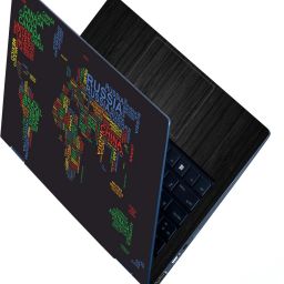 INDIA SHOPERS Full Body Laptop Skin For 14 to 15.6 inch Laptop - World Map Multicolor Self Adhesive Stretched Vinyl Laptop Decal 15.6-image-33
