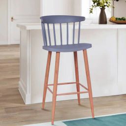 casacraft from pepperfry Aiden Bar Chair in Grey Colour-picture-35
