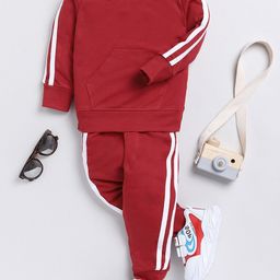 carrydreams Boys Striped Pure Cotton T-shirt with Trousers-image-67