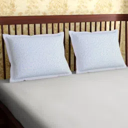 White Patterned 300TC Cotton 27 x 18 Inches Pillow Covers (Set of 2) by Petal Home-picture-37
