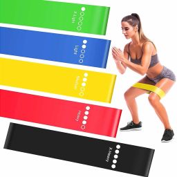 Resistance Loop Exercise Belt, Heavy Workouts for Men & Women [Set of 5- 1 Piece] Fitness Band-image-38