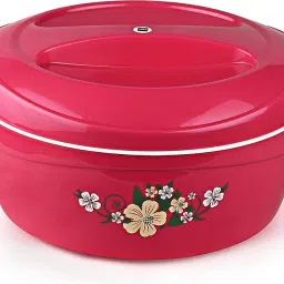 Roti Plus 2500 Ml Insulated Plastic Casseroles, Red Thermoware Casserole-27