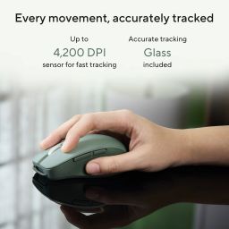 ASUS SmartO MD200 Wireless Ambidextrous Optical Mouse 4200 DPI, 3 Device Support, 6 customizable buttons, Creatorwith Bluetooth image 3
