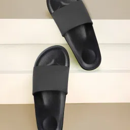 Casual Comfort Trendy Stylish Slip-On Slipper, Flip Flops & Slides For Men-Black (Size-8) Men Slides-picture-5
