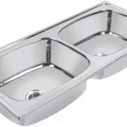 DENMARK SS Double Bowl Kitchen sink Sink_37X18X8 Inches With Accessoseries Coupling & Ajustable Pipe Vessel Sink-image-7