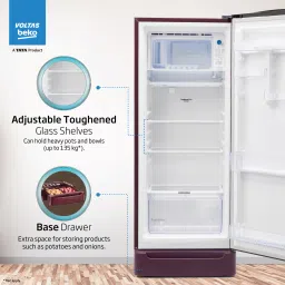 voltas beko 208 L Direct Cool Single Door 3 Star Refrigerator with Base Drawer image 4