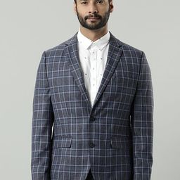 indian terrain Men Checkered Single Breasted Casual Blazer-picture-13
