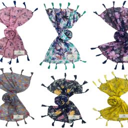 Printed Cotton Blend Women Multicolor Fancy Scarf, Scarf, Stole-image-75