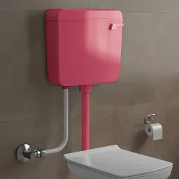 Crystal magenta Side Handle Flush Tank-52
