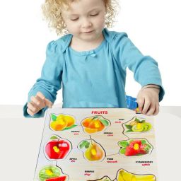 Fruit Names Puzzles Toys for Kids,Games Shapes,Educational Learning Toy Borad-1