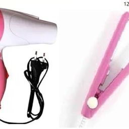 POCKETFRIENDIES 1290 HAIR DRYER AND MINI STRAIGHTENER (MULTICOLOR) BB243 Personal Care Appliance Combo-image-52