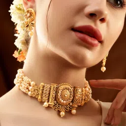 Brass Gold-plated Gold Jewel Set-image-3