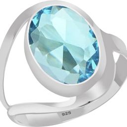 Rings For Women Sterling Silver Topaz Ring-image-1
