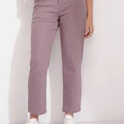 tokyo talkies Women Slim Mid Rise Brown Jeans-picture-5