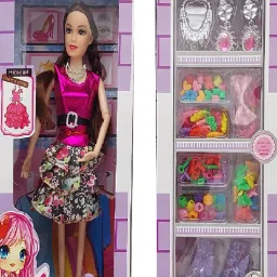 Beautiful Doll Set with Foldable Hands & Leg with Multipel Accessories for Girls-19