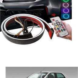 Carbon Fibre LED Rear Spoiler with Remote Control for Car Trunk Universal Exterior Car LED Tail Light Strip fit for Roof, Wing, Brake Light, Turn Signal Light Spoiler Lip Kit m57 Car Fancy Lights-image-34