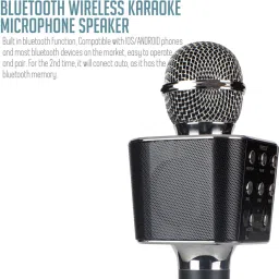 vrjtec Portable Bluetooth Karaoke Mic with Speaker and Advance Features Microphone image 2